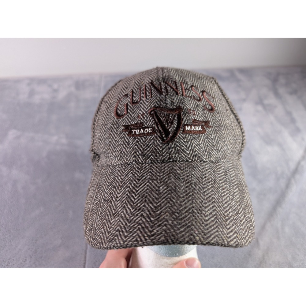 Guinness Official Merchandise Herringbone Baseball Cap Brown Wool Blend 59cm